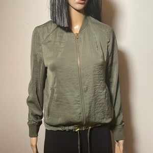 H&M Divided zipped polyester bomber jacket, size 8